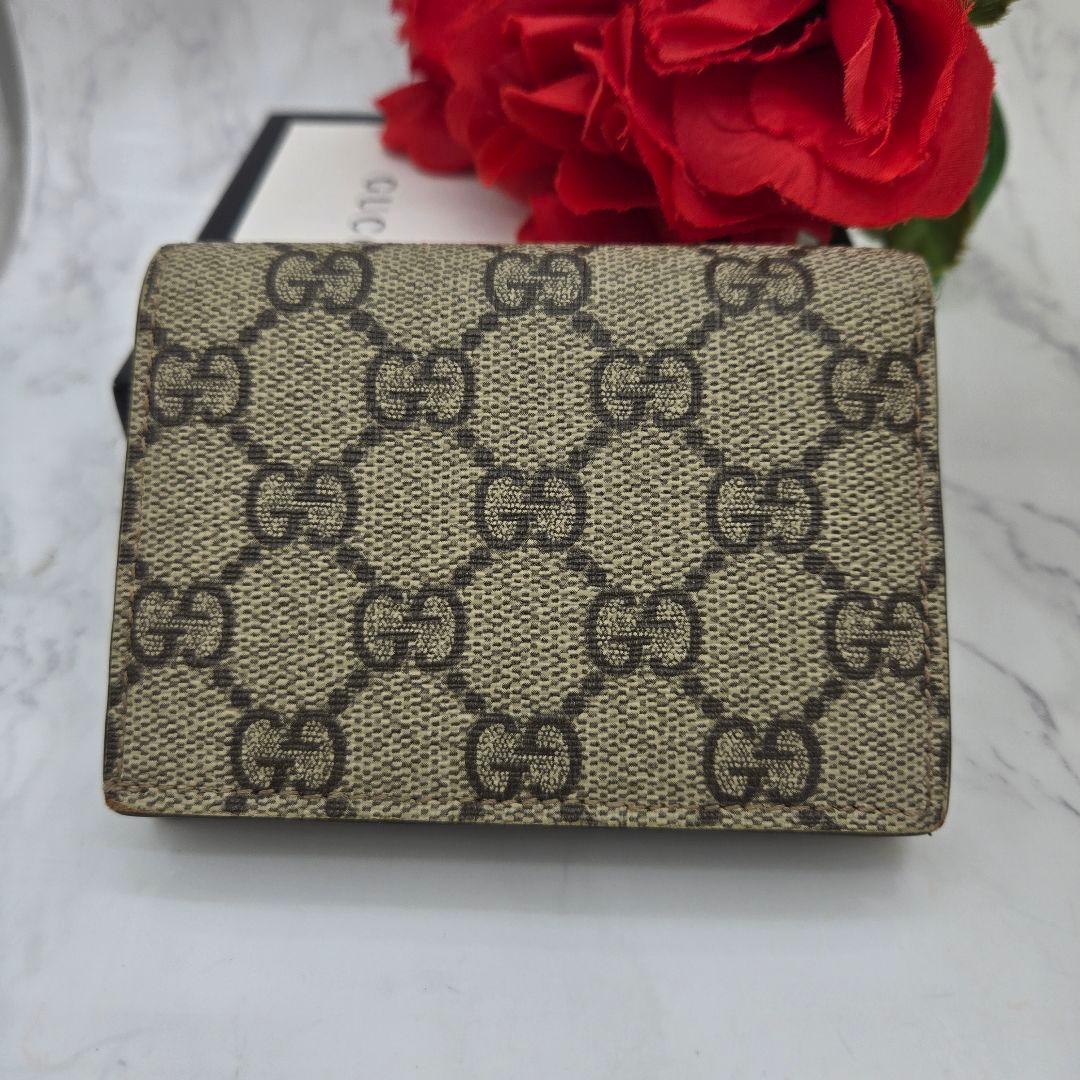 Gucci Fold Wallet Heart GG Supreme Red — view 2