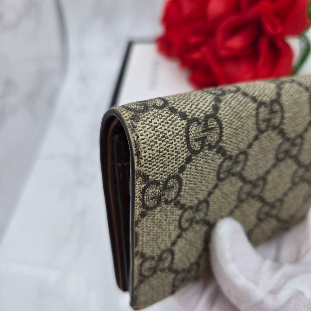 Gucci Fold Wallet Heart GG Supreme Red — view 6