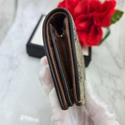 Gucci Fold Wallet Heart GG Supreme Red — view 8