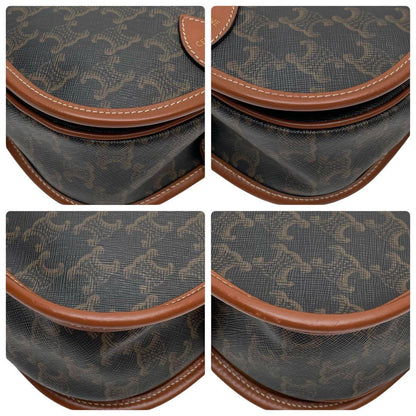 Celine Macadam Triomphe Falco Shoulder Bag Brown — view 6