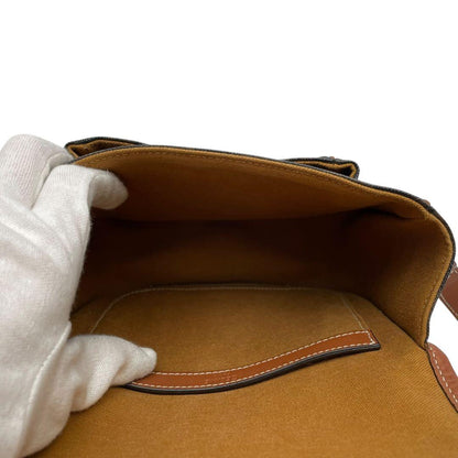 Celine Macadam Triomphe Falco Shoulder Bag Brown — view 8