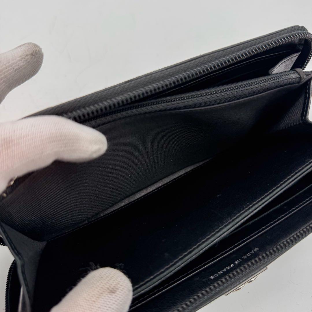 Chanel Boy Zip Around Wallet Black CC Logo — view 8
