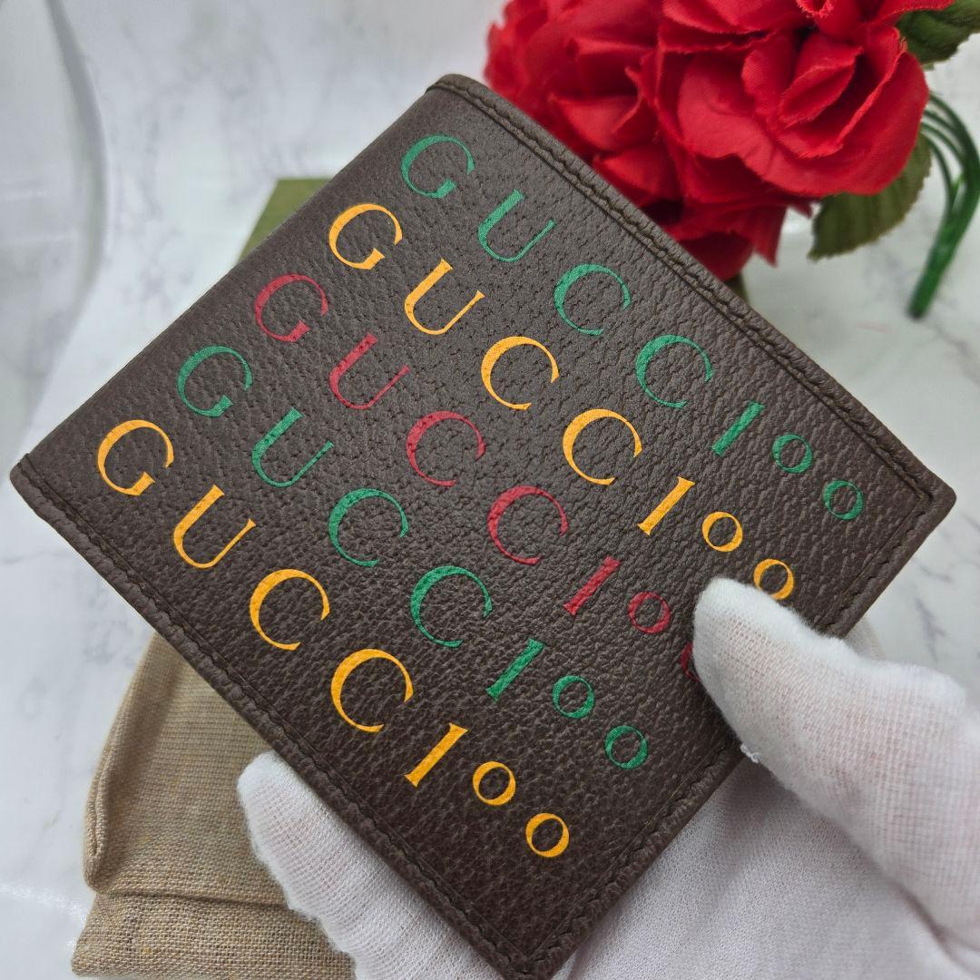Gucci Bifold Wallet Anniversary Brown — view 3