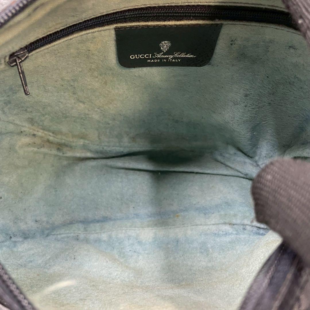 Gucci GG Sherry Line Shoulder Bag Navy Logo — view 5