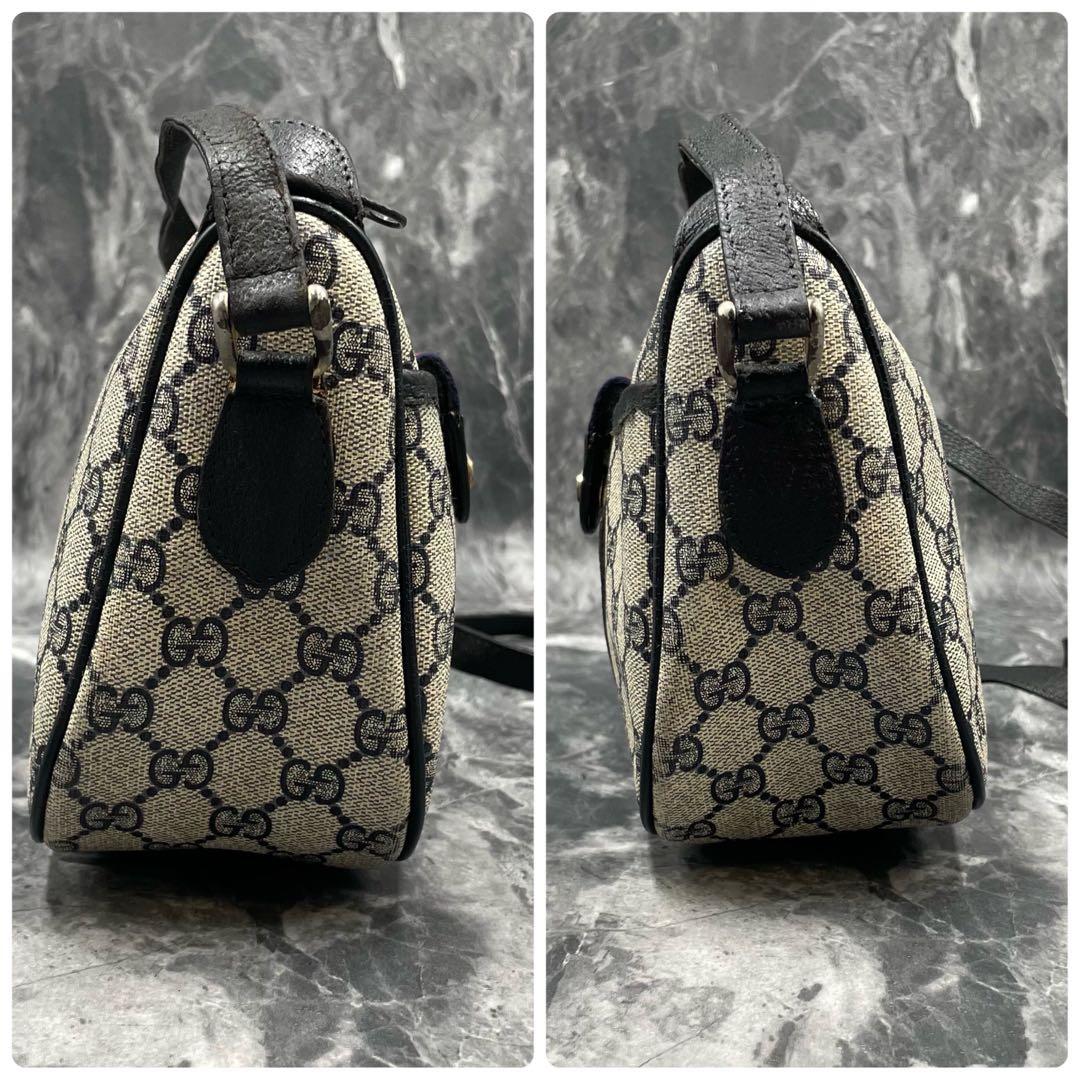 Gucci GG Sherry Line Shoulder Bag Navy Logo — view 7