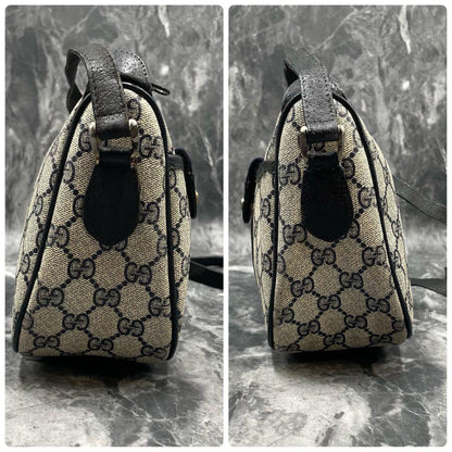 Gucci GG Sherry Line Shoulder Bag Navy Logo — view 7