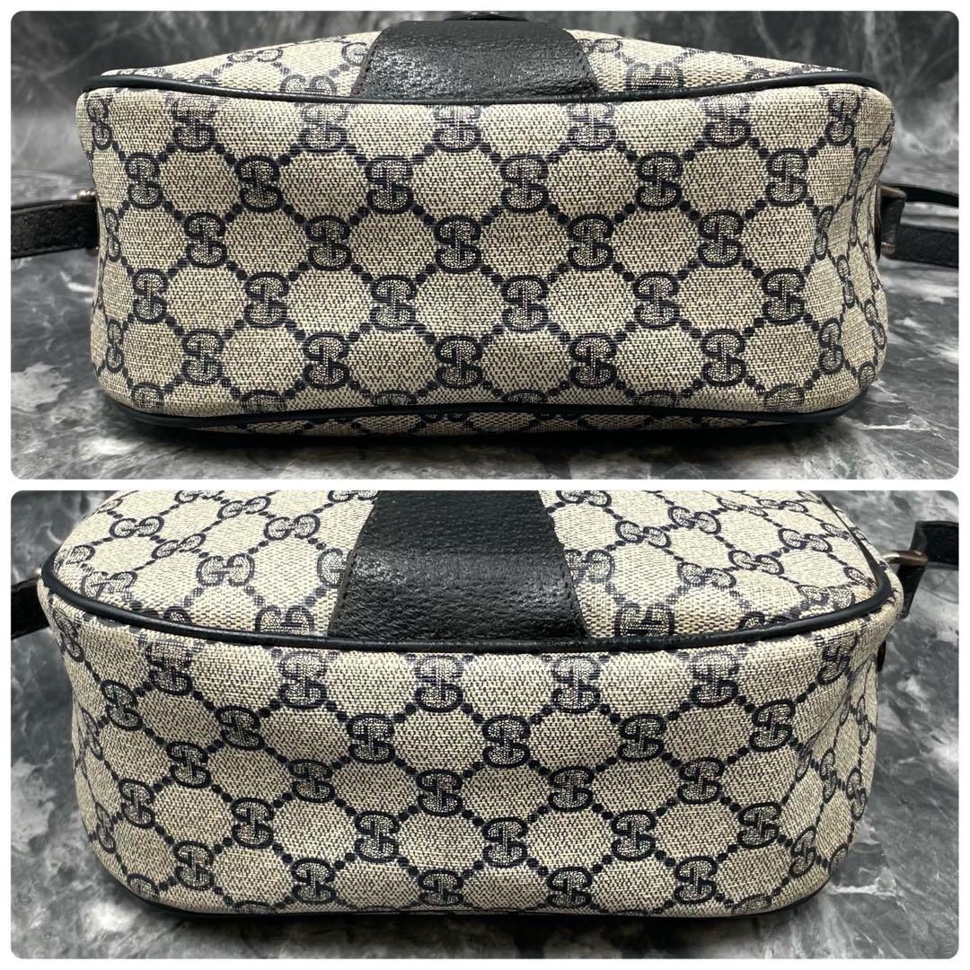 Gucci GG Sherry Line Shoulder Bag Navy Logo — view 8