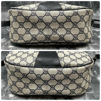 Gucci GG Sherry Line Shoulder Bag Navy Logo — view 8