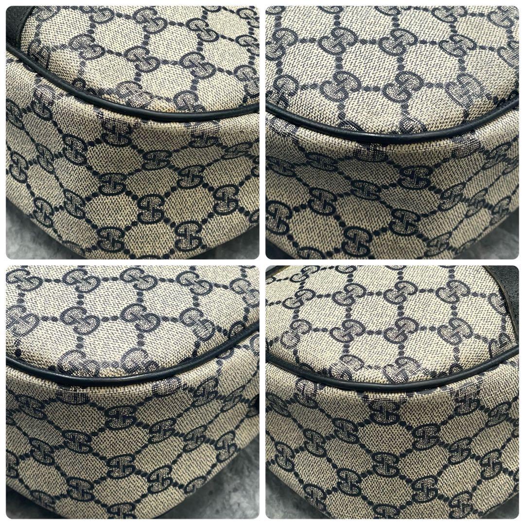 Gucci GG Sherry Line Shoulder Bag Navy Logo — view 9