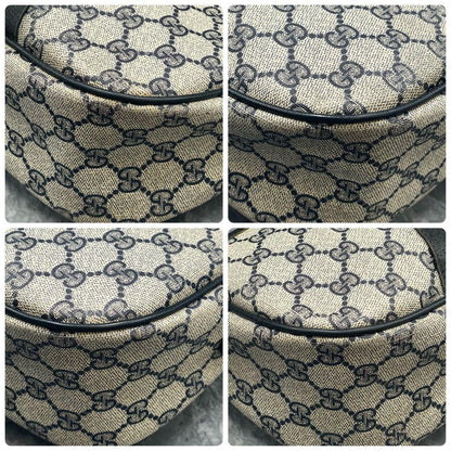 Gucci GG Sherry Line Shoulder Bag Navy Logo — view 9