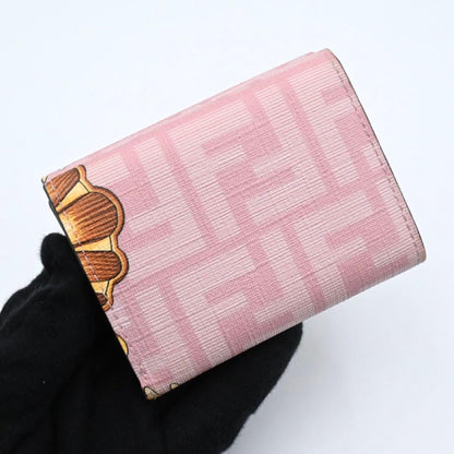 Fendi Fender Che Trifold Wallet Collaboration Pink — view 2