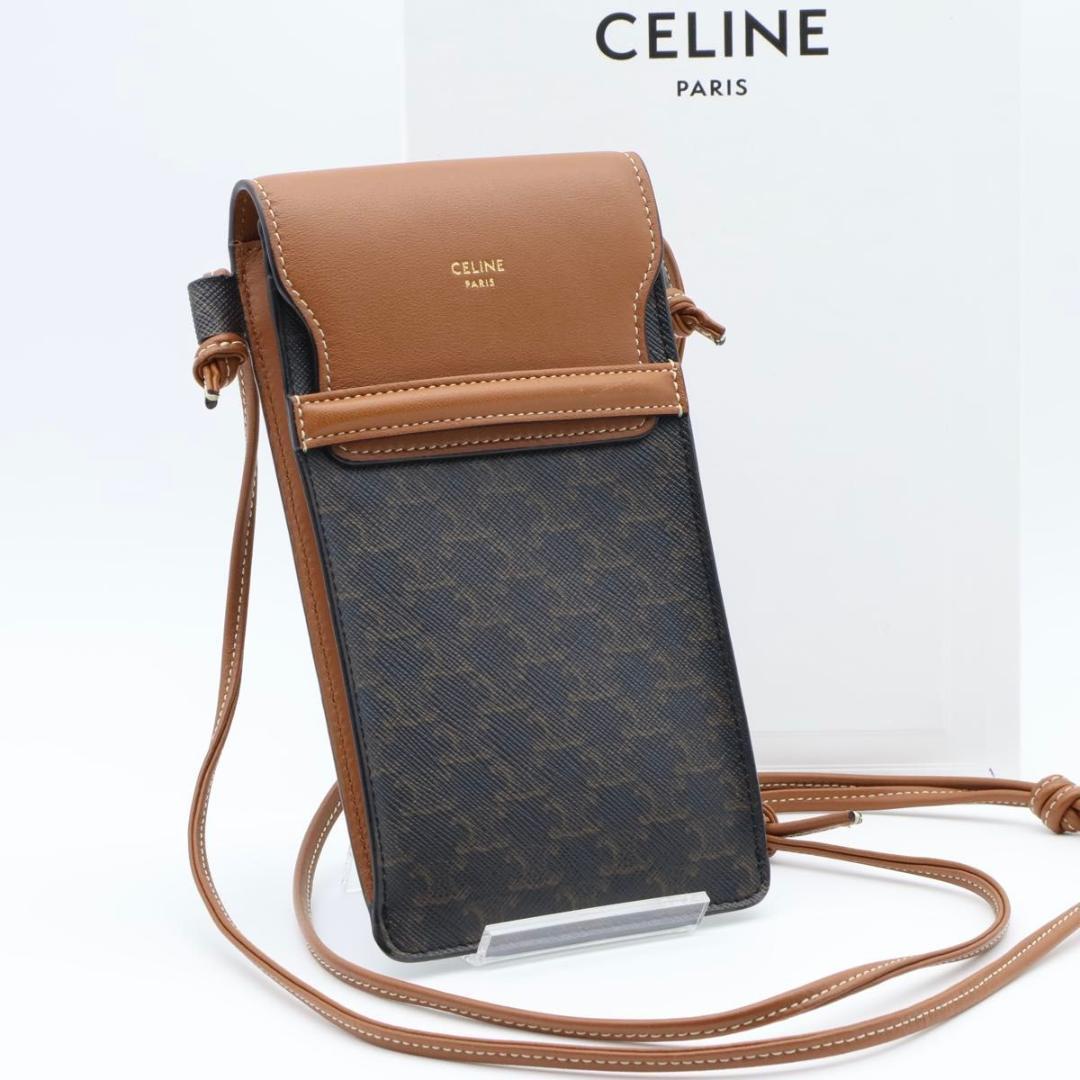 Celine Phone Pouch Triomphe Smartphone Shoulder