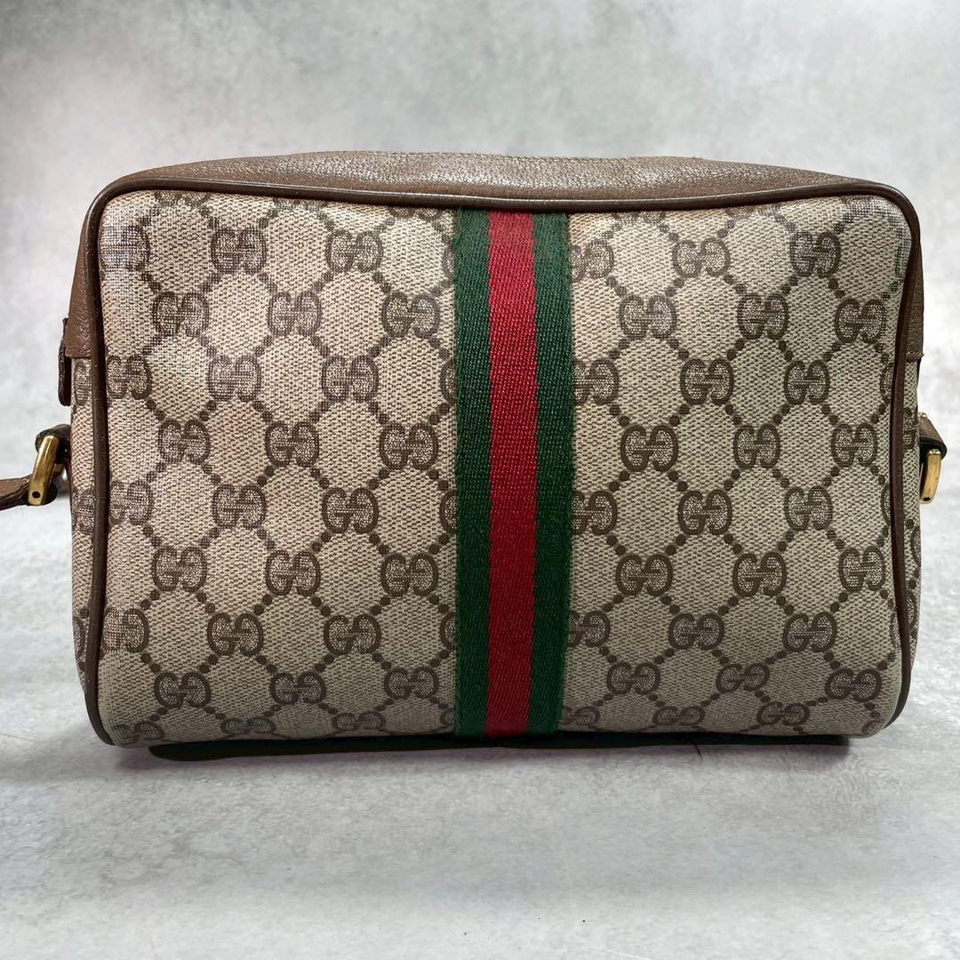 Gucci GG Sherry Line Shoulder Bag Brown Leather Logo — view 3