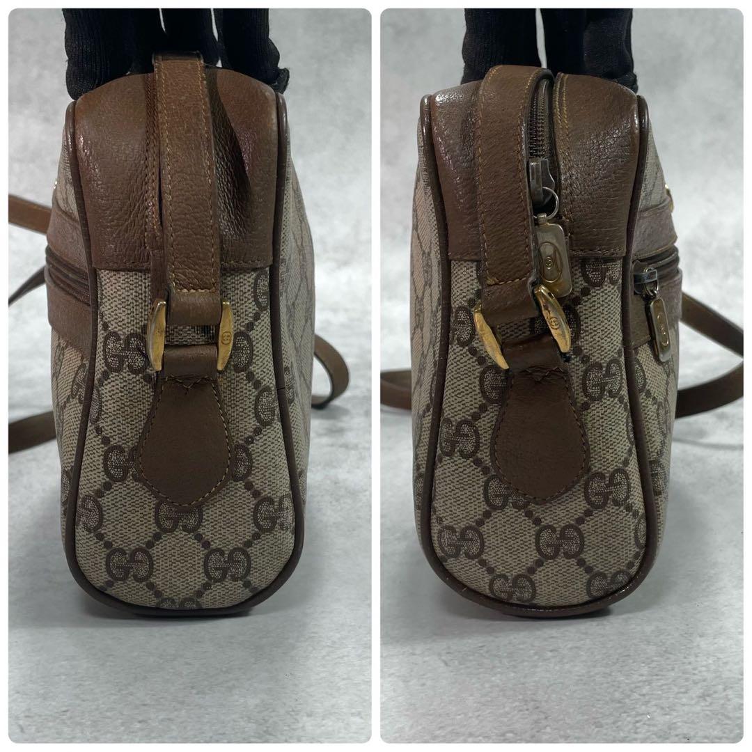 Gucci GG Sherry Line Shoulder Bag Brown Leather Logo — view 7