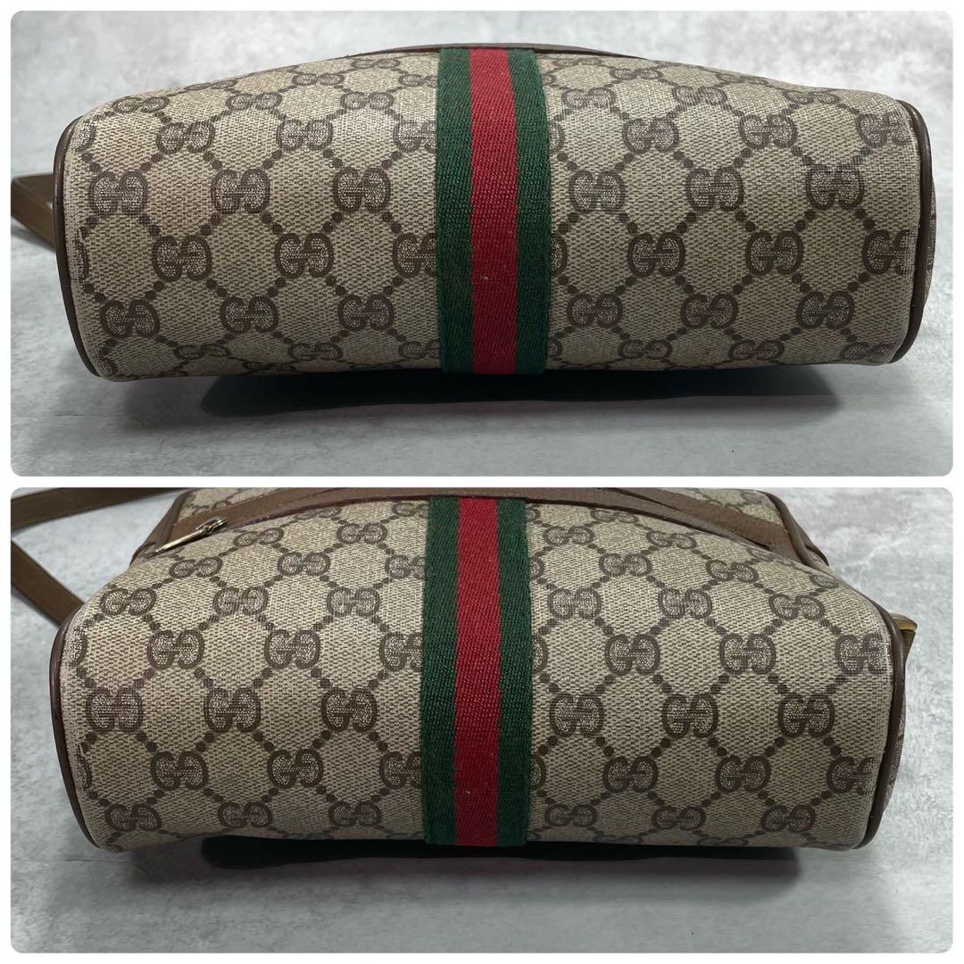 Gucci GG Sherry Line Shoulder Bag Brown Leather Logo — view 8