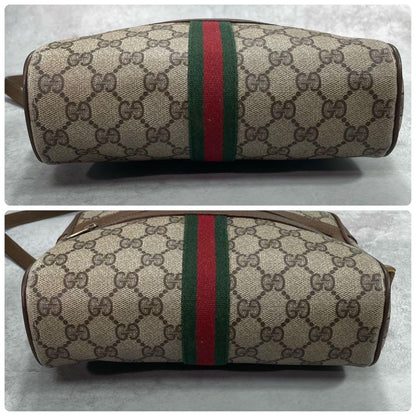 Gucci GG Sherry Line Shoulder Bag Brown Leather Logo — view 8