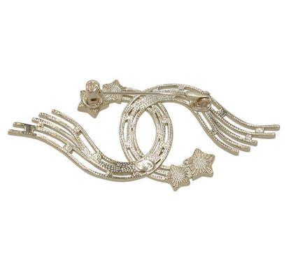 Unused Chanel Star Faux Pearl and Rhinestone Brooch