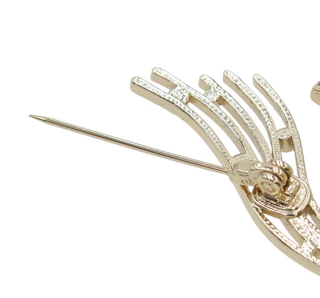 Unused Chanel Star Faux Pearl and Rhinestone Brooch