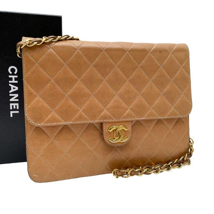 Chanel Quilted Lambskin Chain Shoulder Bag CC Logo