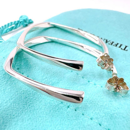 Tiffany & Co Frank Gehry Torque Large Earrings In Silver