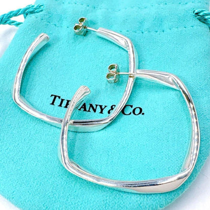 Tiffany & Co Frank Gehry Torque Large Earrings In Silver