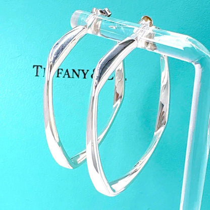 Tiffany & Co Frank Gehry Torque Large Earrings In Silver