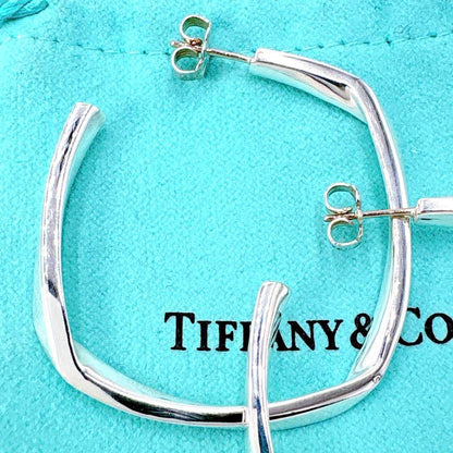 Tiffany & Co Frank Gehry Torque Large Earrings In Silver
