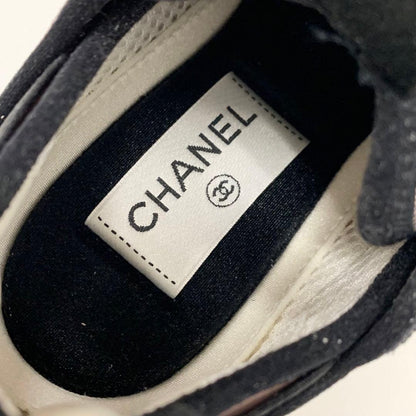 Chanel Cocomark Logo Suede Fabric Sneakers Pink