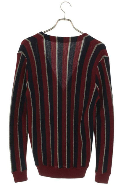 Saint Laurent Paris 16AW 434848 Y1px1 Lame Stripe Cardigan Men's XS