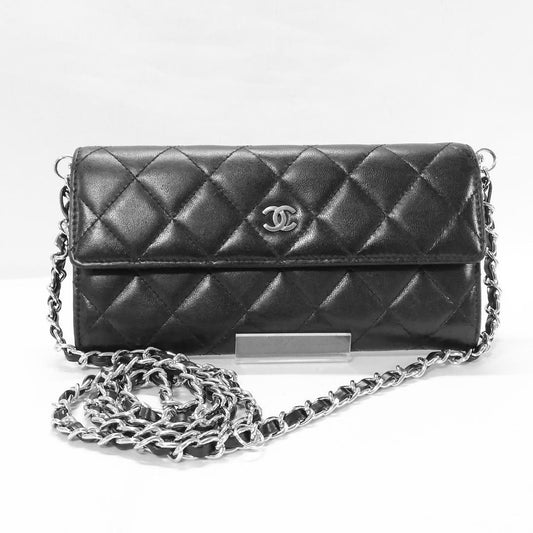Chanel Quilted Wallet Lambskin Black