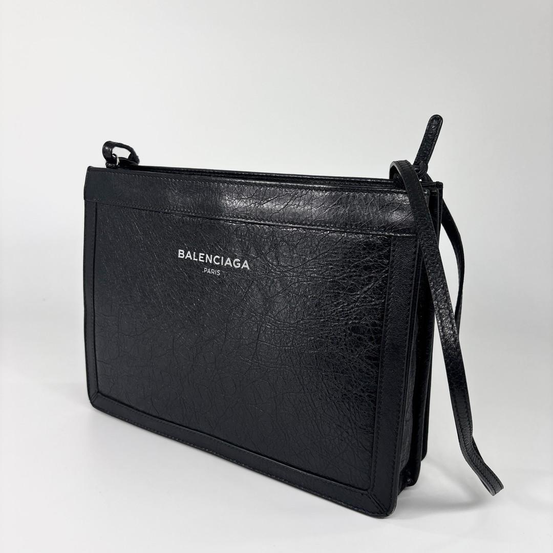 Balenciaga Super Shoulder Bag Jacquard Black