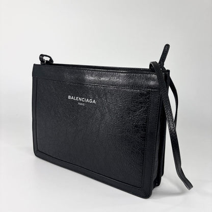 Balenciaga Super Shoulder Bag Jacquard Black