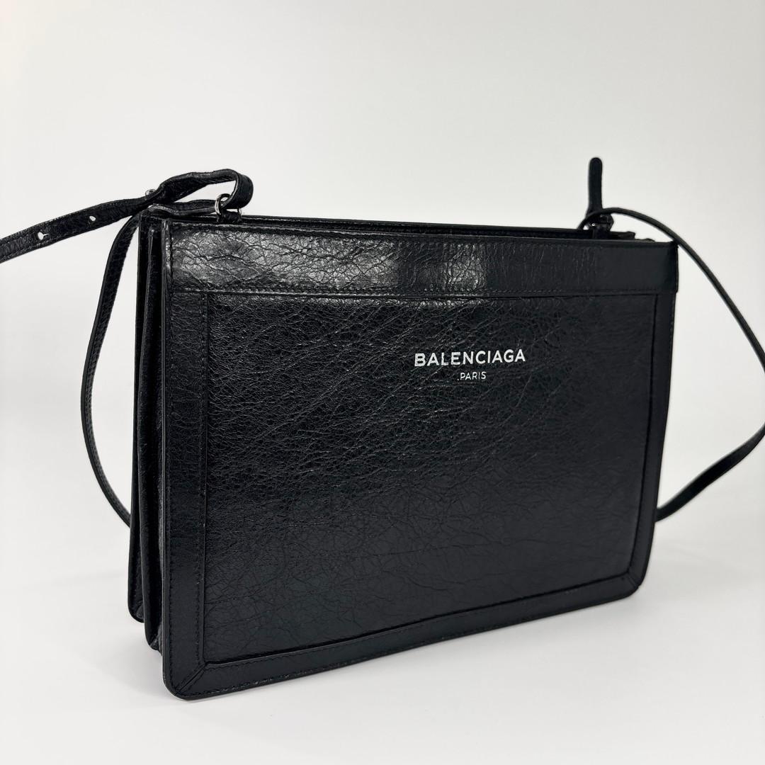 Balenciaga Super Shoulder Bag Jacquard Black