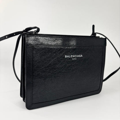 Balenciaga Super Shoulder Bag Jacquard Black