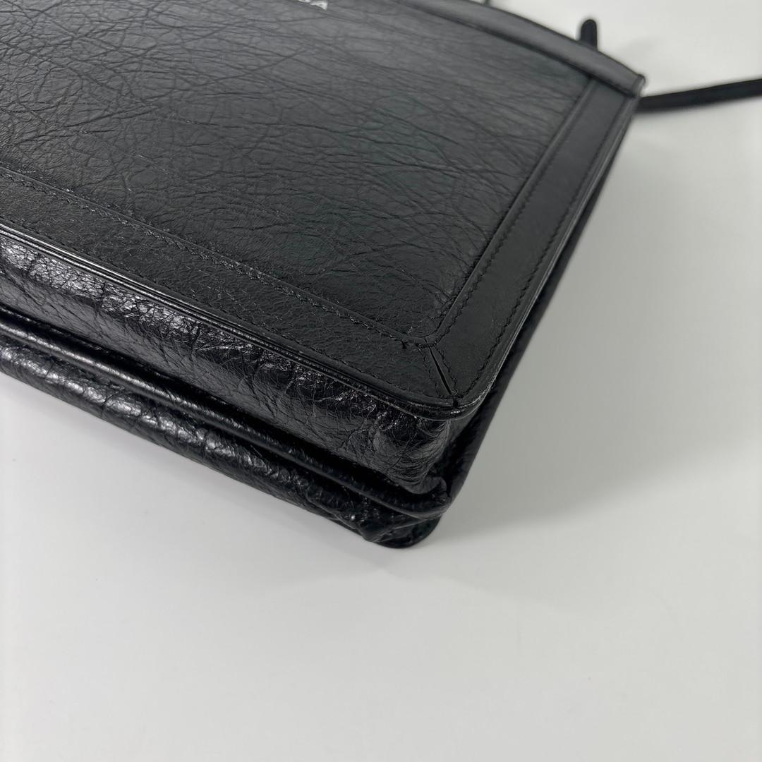 Balenciaga Super Shoulder Bag Jacquard Black