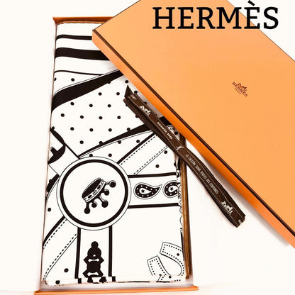 Hermes Carre Geant Double Face Morning Walk Unused