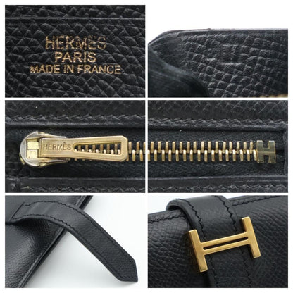 Hermes Bearn Compact Veau Epsom Bifold Wallet Black — view 7