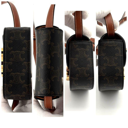 Celine Triomphe Canvas Mini Claude Shoulder Bag — view 7