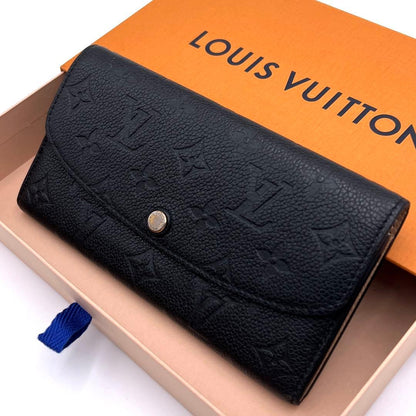 Louis Vuitton Monogram Empreinte Portefeuille Emily Wallet Black