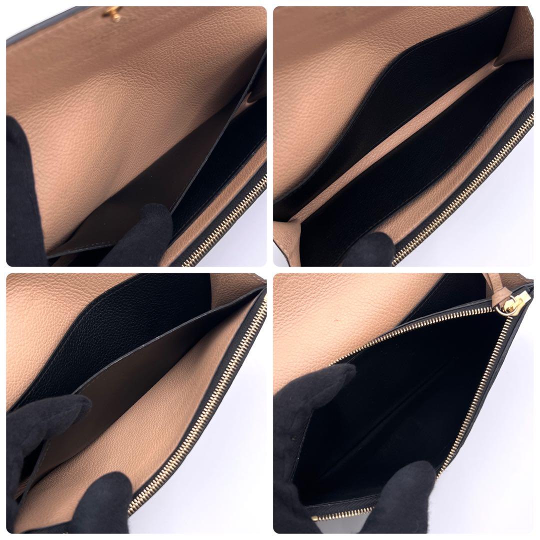 Louis Vuitton Monogram Empreinte Portefeuille Emily Wallet Black — view 5