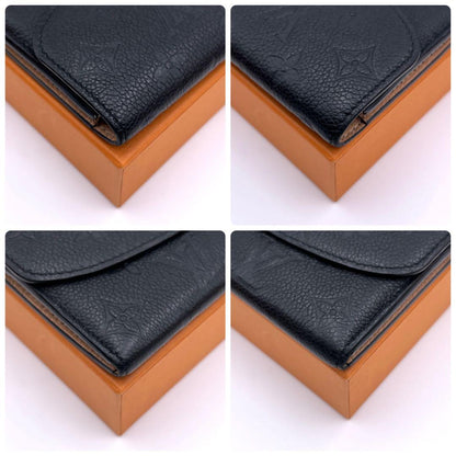 Louis Vuitton Monogram Empreinte Portefeuille Emily Wallet Black — view 7