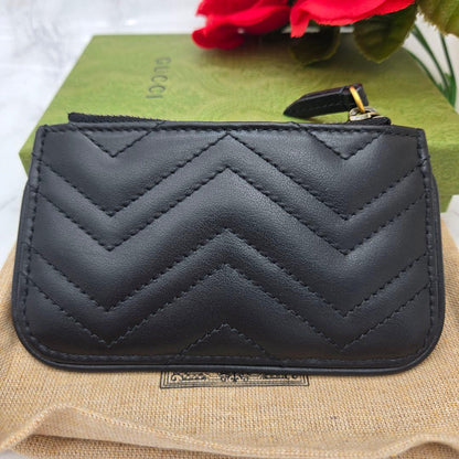 Gucci Coin Case Wallet GG Quilted Black — view 2
