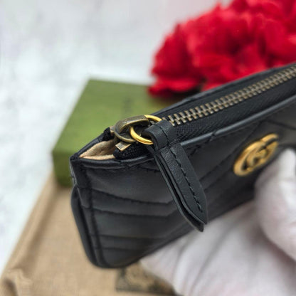 Gucci Coin Case Wallet GG Quilted Black — view 4