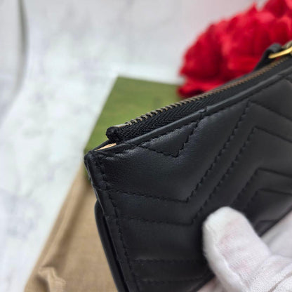 Gucci Coin Case Wallet GG Quilted Black — view 6