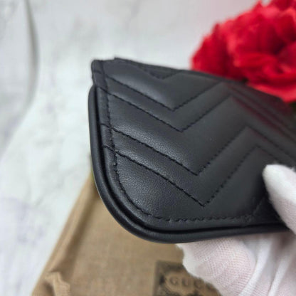 Gucci Coin Case Wallet GG Quilted Black — view 7