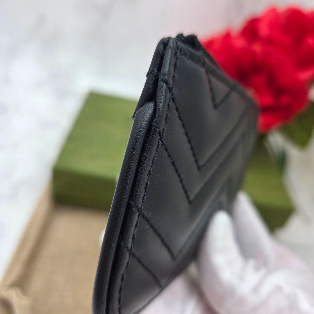 Gucci Coin Case Wallet GG Quilted Black — view 8