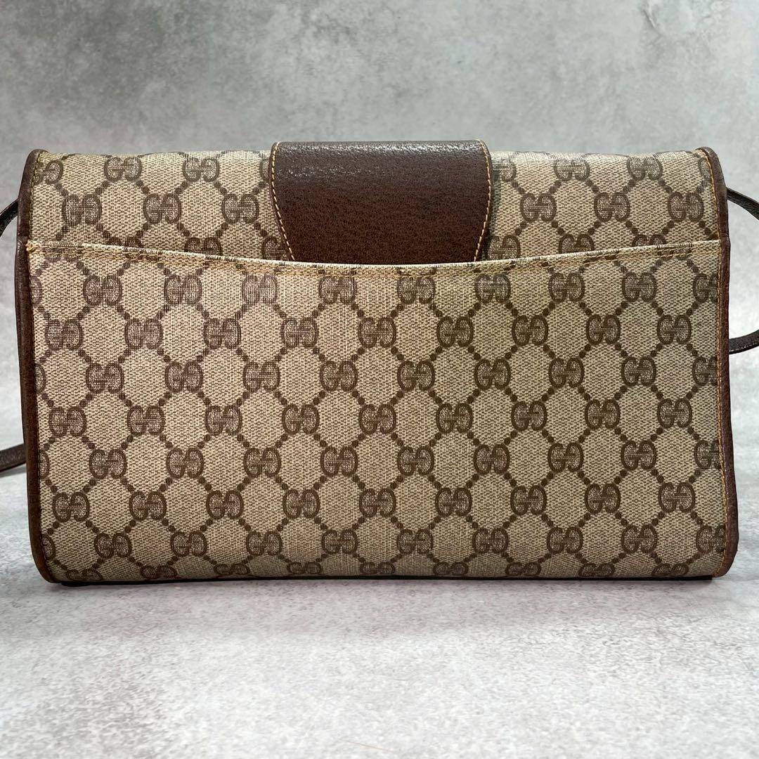 Gucci GG Shoulder Bag Brown Beige Leather — view 3