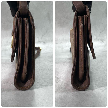 Gucci GG Shoulder Bag Brown Beige Leather — view 7