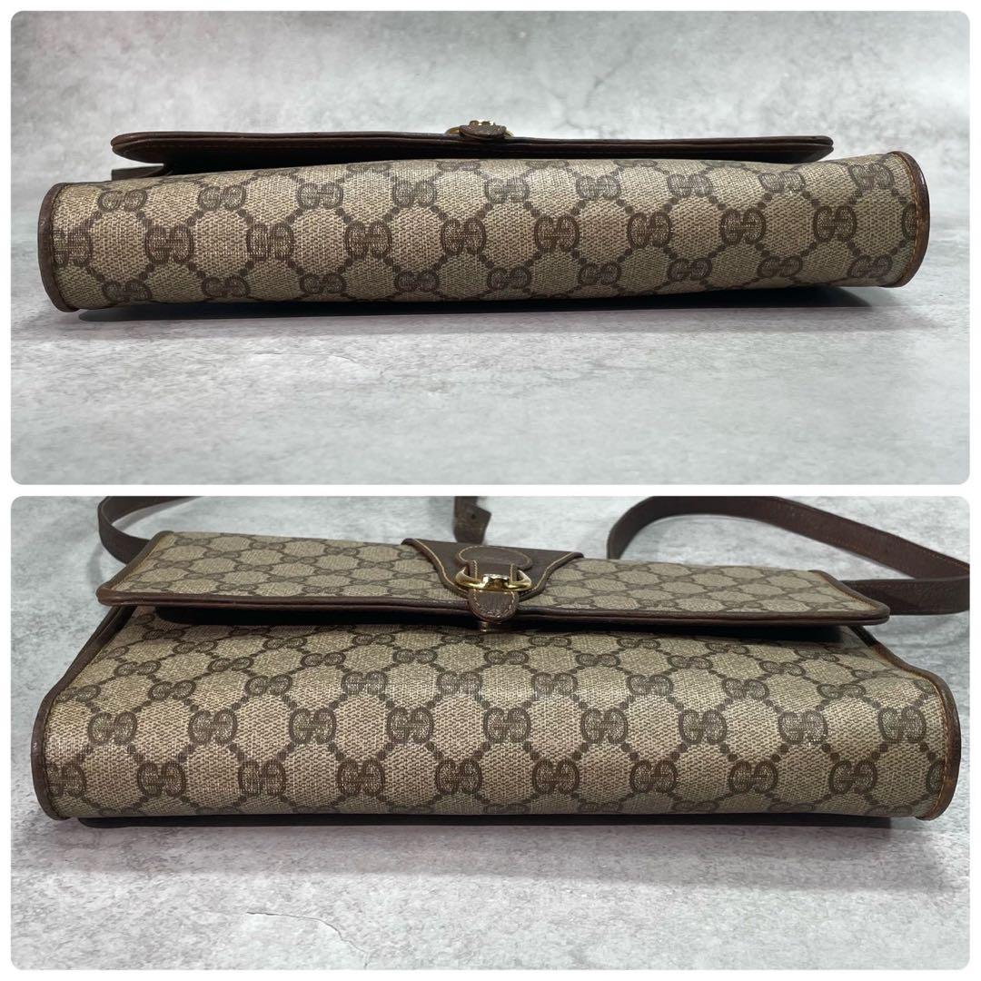 Gucci GG Shoulder Bag Brown Beige Leather — view 8