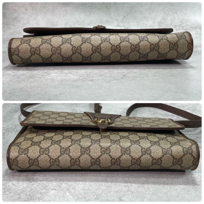 Gucci GG Shoulder Bag Brown Beige Leather — view 8